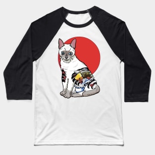 Yakuza Siamese Cat Baseball T-Shirt